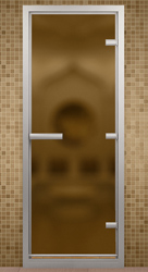 Дверь для турецкой бани стекло бронз. матовое